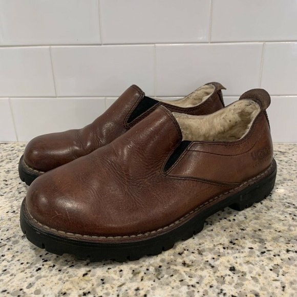 Ugg Harbor Brown Leather Loafers Sheepskin  5141 main image 8